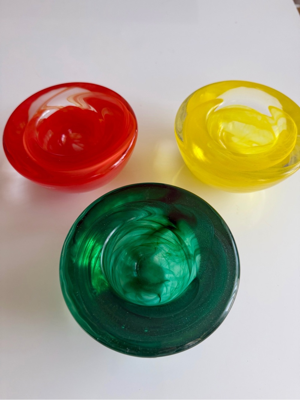 Kosta Boda - Set of 3 votive candle holders